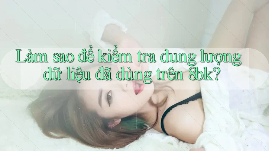 Làm sao để kiểm tra dung lượng dữ liệu đã dùng trên 8bk? Làm sao để kiểm tra dung lượng dữ liệu đã dùng trên 8bk?