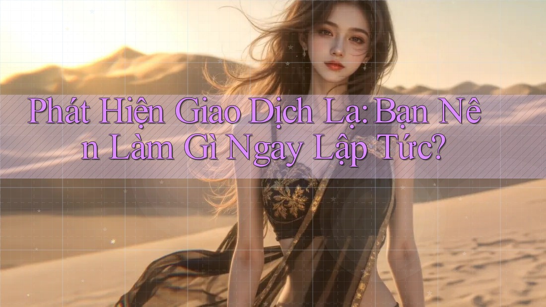 Phát Hiện Giao Dịch Lạ: Bạn Nên Làm Gì Ngay Lập Tức? Phát Hiện Giao Dịch Lạ: Bạn Nên Làm Gì Ngay Lập Tức?