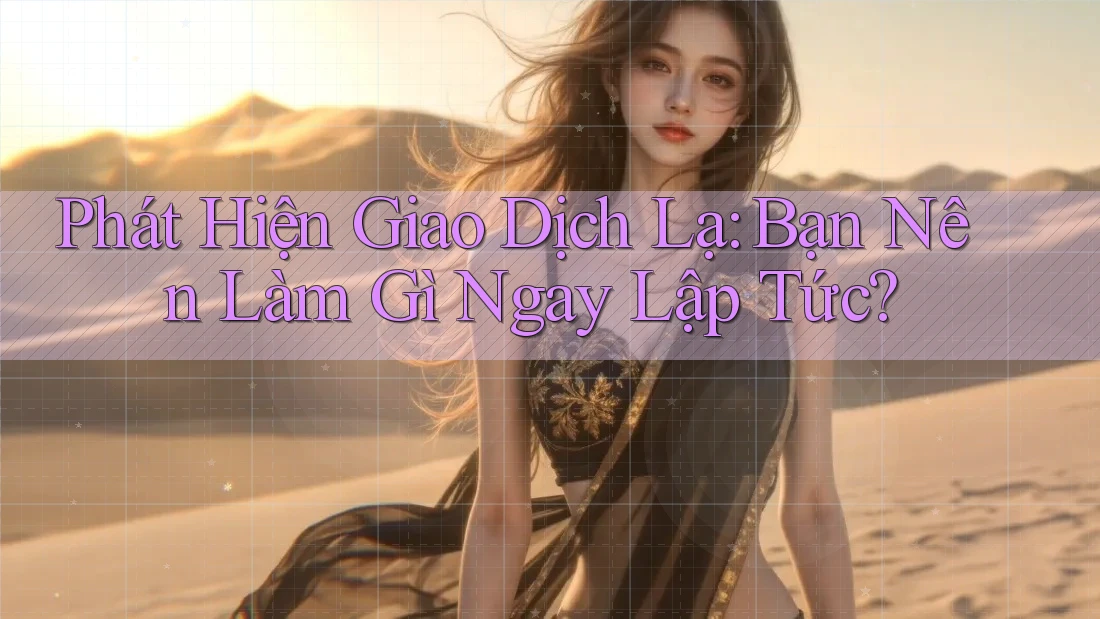 Phát Hiện Giao Dịch Lạ: Bạn Nên Làm Gì Ngay Lập Tức? Phát Hiện Giao Dịch Lạ: Bạn Nên Làm Gì Ngay Lập Tức?
