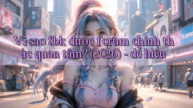 Vì sao 8bk được forum chính thức quan tâm (2026)   dễ hiểu